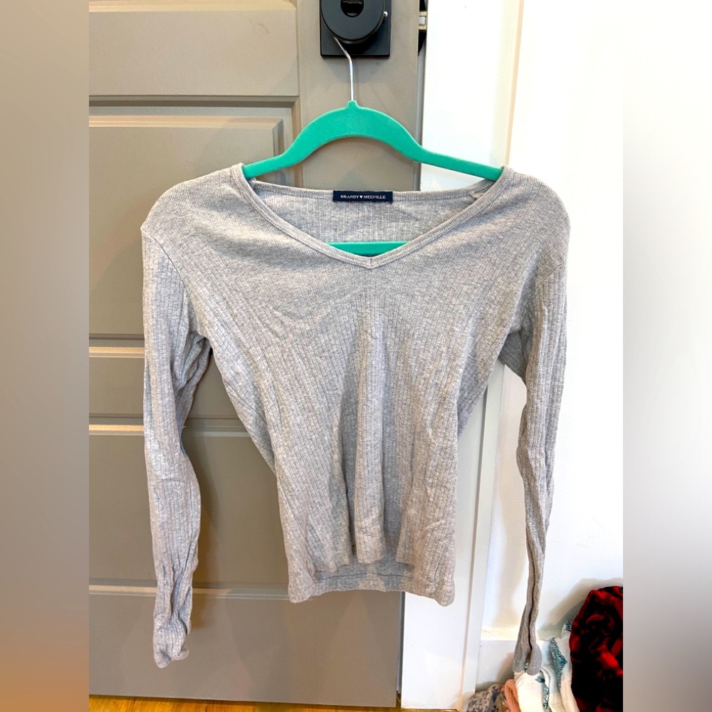 Grey Brandy & Melville long sleeve top